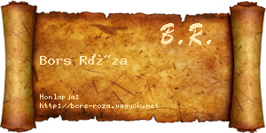 Bors Róza névjegykártya