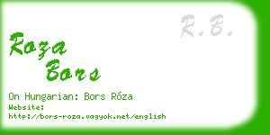 roza bors business card