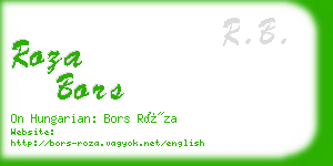 roza bors business card
